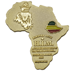 Значок Африка-Эфиопия. Штамповка, мягкие эмали, пескоструйная обработка  