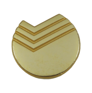 Значок СБЕРБАНК (золото) Штампованный, пескоструйная обработка 