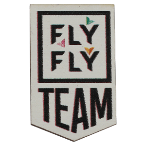 Значок деревянный FLY FLY TEAM
