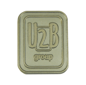 Значок "U2B". Штамповка, 2Д, мягкие эмали  