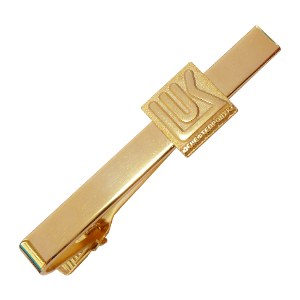 Зажим для галстука Лукойл. Однопланочный зажим для галстука (крепление "лапка"), накладка для зажима изготовлена в форме логотипа