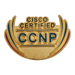 Значок Cisco certified CCNP. Штамповка с мягкими эмалями