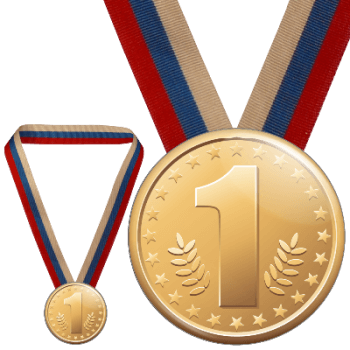 Спортивная закатная медаль 1 место (Артикул MZ 001)