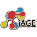 Значок в форме логотипа компании IAGE