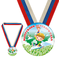 Медаль закатная с лентой Выпускник детского сада (Артикул MZ 003)