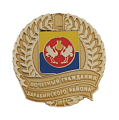 Нагрудный знак с гербом Почётный гражданин Барабинского района
