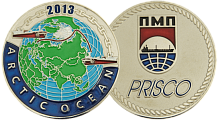 Памятная медаль с эмалями арктический океан ПМП