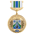 Юбилейная медаль с колодкой 80 лет За вклад в развитие Северного района Новосибирской области